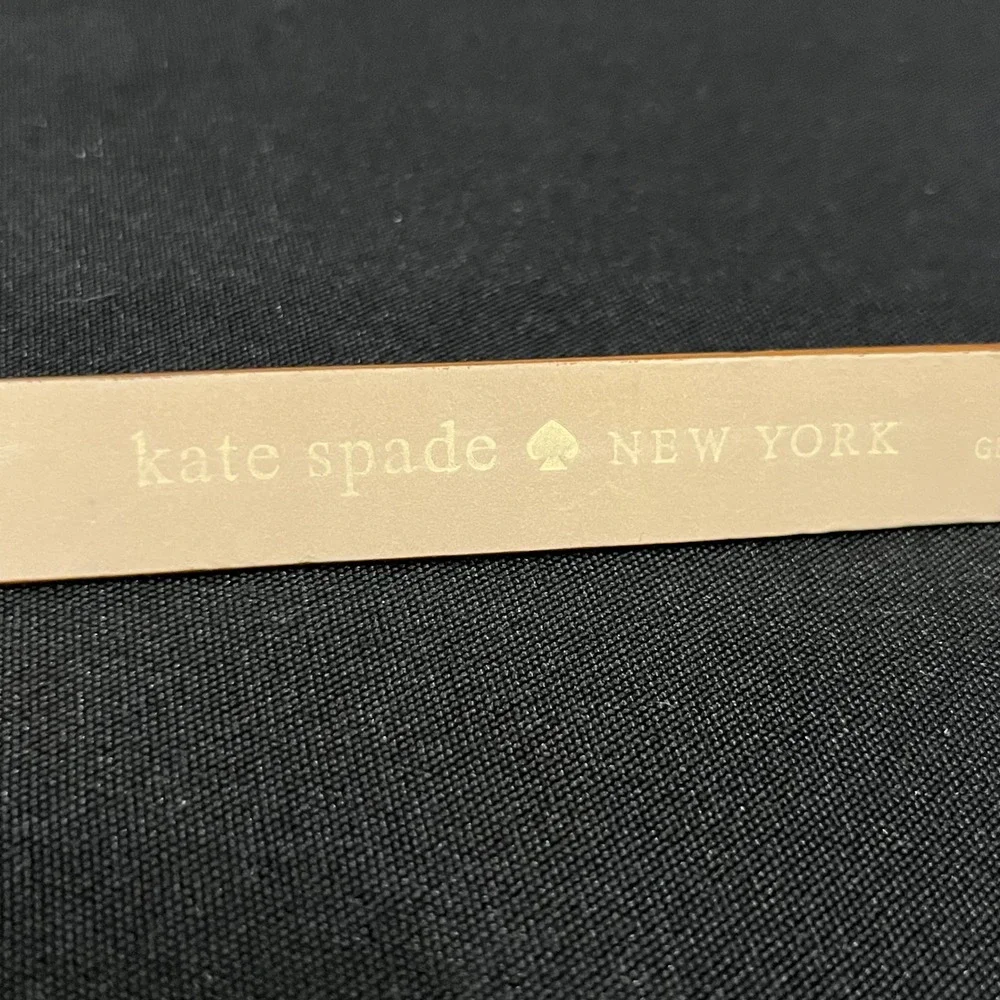 Kate Spade New York Tan Leather Bow Skinny Belt Made in Italy Small Cognac Brown